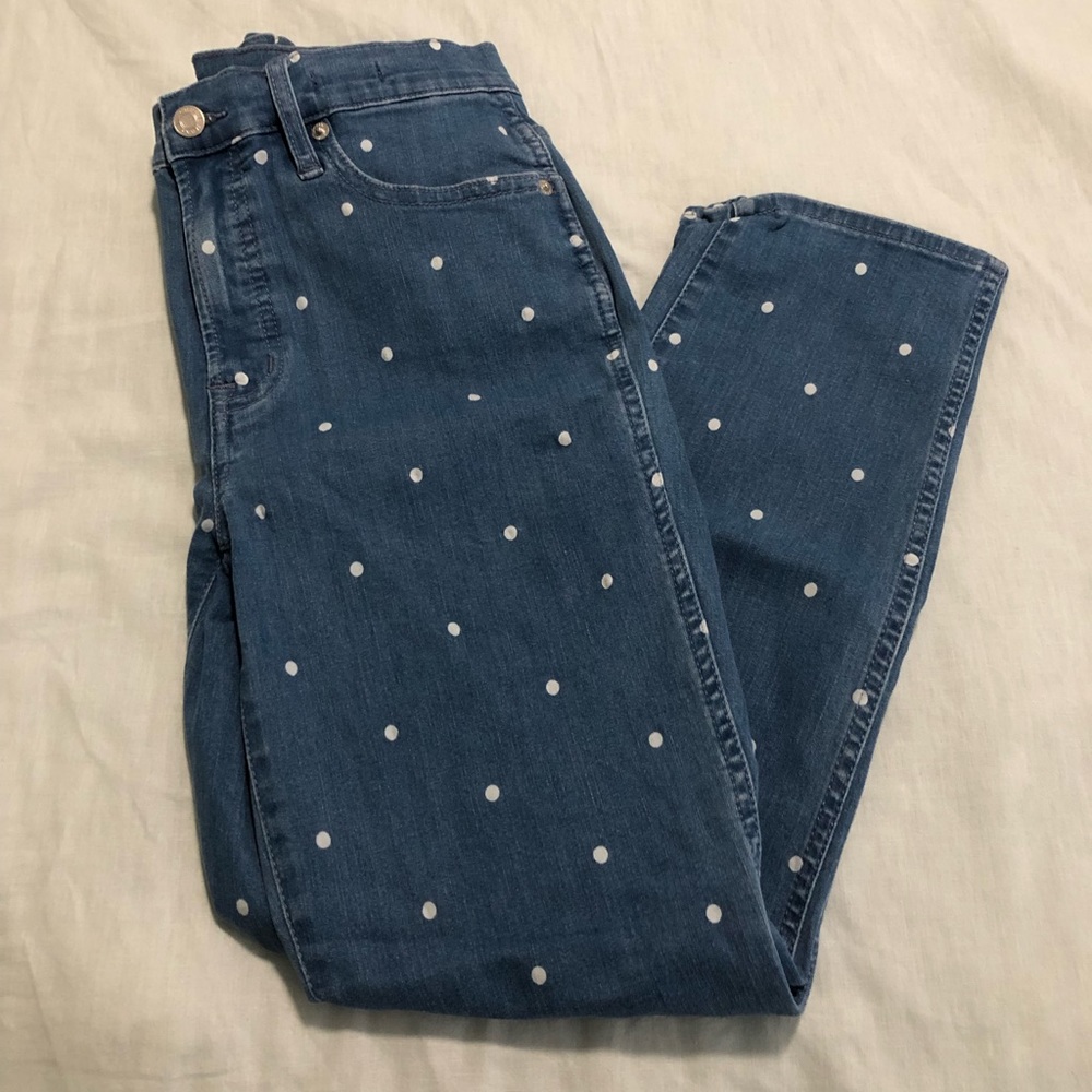 Vintage Straight Polkadot Jeans